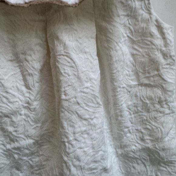 Heirlooms 3T Girls Cream and Brown Sleeveless Dress with Elegant Design - Picture 2 of 5